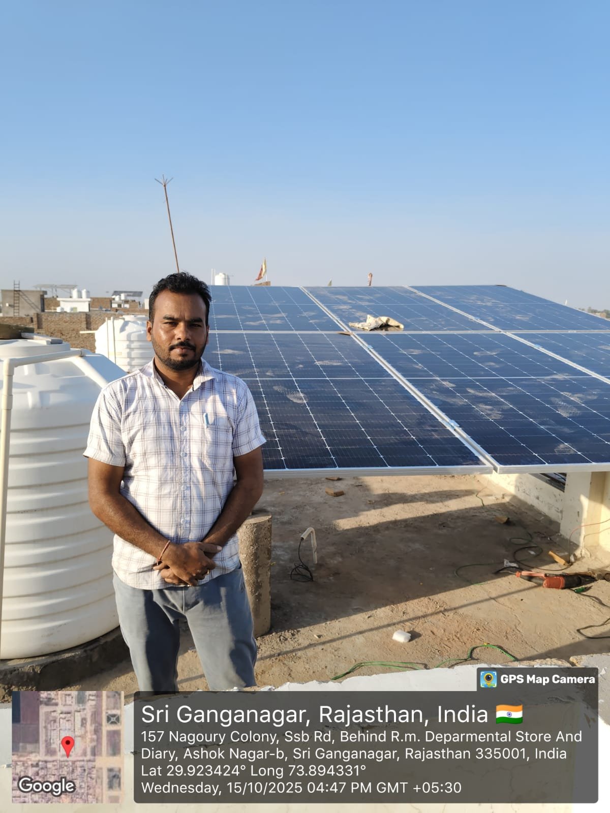 Installation at 157 Nagouri Colony, SSB Road, Sri Ganganagar, Rajasthan, India